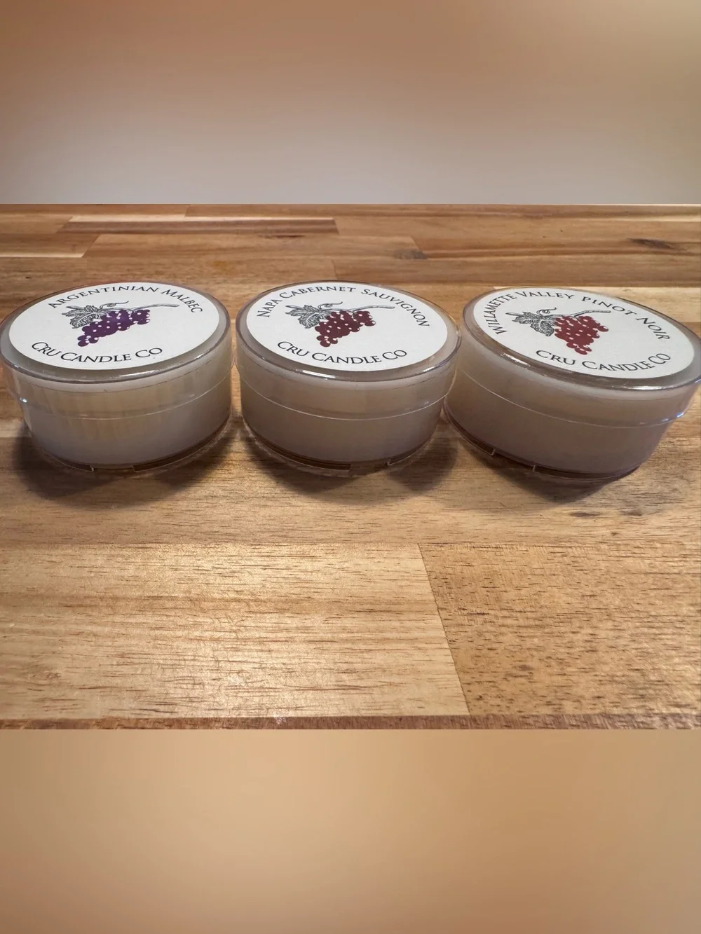 Cru Candle Co Wine themed candle set